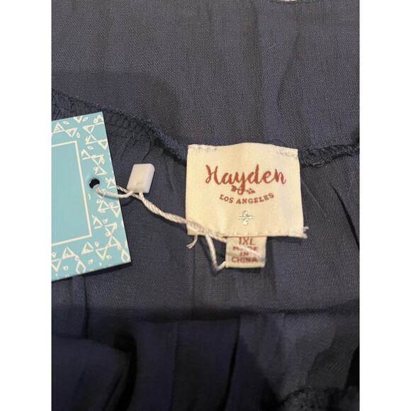 HAYDEN LOS ANGELES TIERED Navy Blue Top SIZE 1XL NEW - Picture 2 of 3